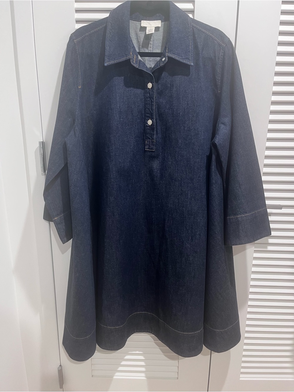 COS Size 12 Dark Blue Denim Swing Shirt Dress - Picture 1 of 5
